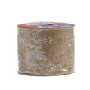 Fita Natalina Aramada 6,3x270cm Nude