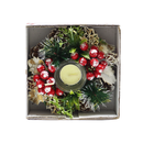 Castiçal Natalino 15x15x6,5cm