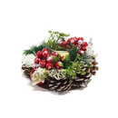 Castiçal Natalino 15x15x6,5cm