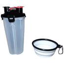 Garrafa com 2 Divisórias e Tigela Dobrável para Pet