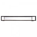 Bandeja de Metal Preta com Palha 20x30x3cm