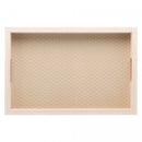 Bandeja Retangular de Mdf com Fundo Tressê 31,5cm x 21,5cm x 4cm