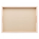 Bandeja Retangular de Mdf com Fundo Tressê 41,5cm x 31,5cm x 4cm