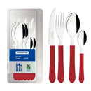 Faqueiro Leme 12 Peças Vermelho