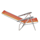 Cadeira de Praia Reclinável Bali Baixa em Alumínio Laranja e Amarelo