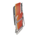 Cadeira de Praia Reclinável Bali Baixa em Alumínio Laranja e Amarelo