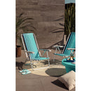 Cadeira de Praia Reclinável Bali Baixa em Alumínio Azul