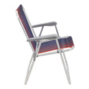 Cadeira de Praia Alta Samoa Azul Laranja