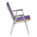 Cadeira de Praia Alta Samoa Roxo Amarelo