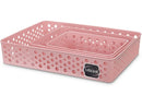 Kit com 3 Cestos Organizadores P/M/G Rose
