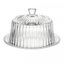 Queijeira de Cristal com Tampa Radial 19,5cm x 19,5cm x 12,5cm