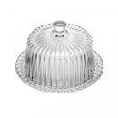 Queijeira de Cristal com Tampa Radial 19,5cm x 19,5cm x 12,5cm