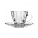 Conjunto 2 Xícaras para Café de Cristal com Pires Radial 90ml