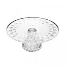 Prato para Bolo de Cristal com Pé Diamond 31x13x14,5cm