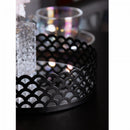 Bandeja de Metal com Espelho Arles Preto Fosco 18,5cm