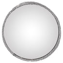 Bandeja de Metal com Espelho Arles Prateada 18,5cm