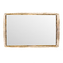 Bandeja de Metal com Espelho Arles Dourada 21x13cm
