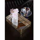 Bandeja de Metal com Espelho Arles Dourada 21x13cm