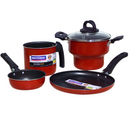 Conjunto de Panelas 4 Peças Caruaru Vermelho