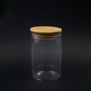Pote de Vidro com Tampa de Bambu 150ml