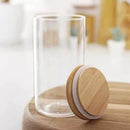Pote de Vidro com Tampa de Bambu 100ml