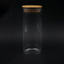 Pote de Vidro com Tampa de Bambu 200ml