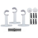 Kit Varão Para Cortina Pratiko Pro Branco 1,5m x 19mm