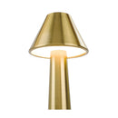 Abajur Luminária de Led Dourado 23cm