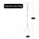 Cabideiro de Chão 12 Ganchos Ferro 170cm