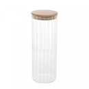 Porta Mantimento de Vidro Borossilicato com Tampa de Bambu 1,1L