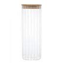 Porta Mantimento de Vidro Borossilicato com Tampa de Bambu 1,1L