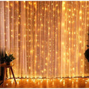 Cortina Natalina 160 Leds Amarelo 1,5x1,5m