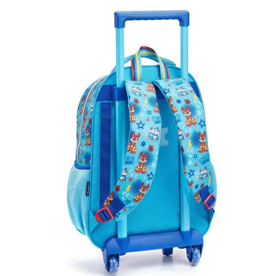 Mochila com Rodinhas Infantil Dog Heroes Azul