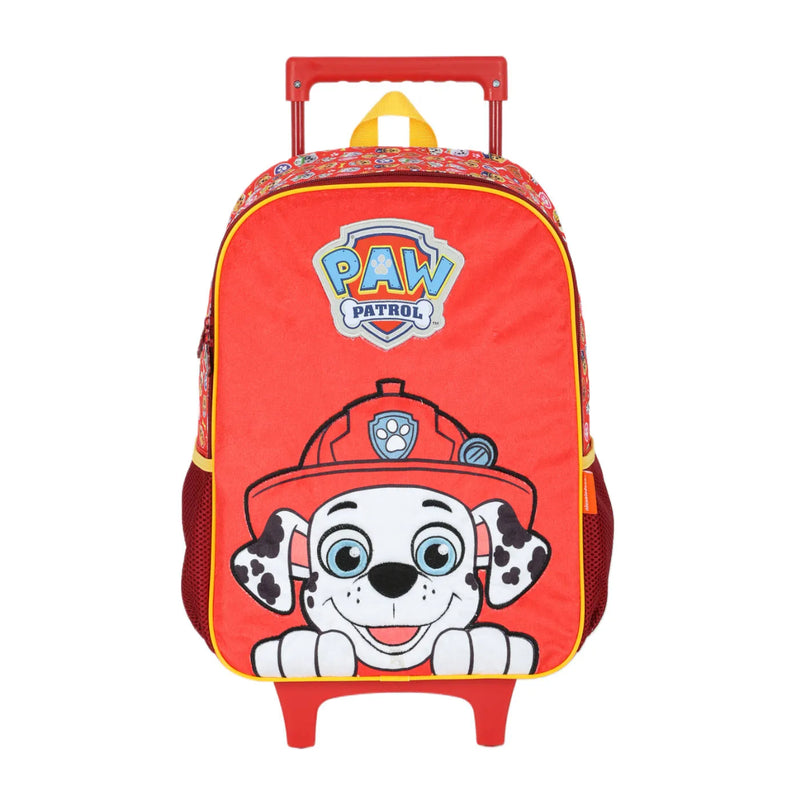 Mochila com Rodinhas Patrulha Canina Vermelho