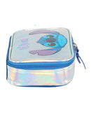 Estojo Escolar com Divisória Stitch Holográfico Prata