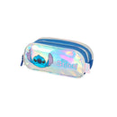 Estojo Escolar Stitch Holográfico Prata