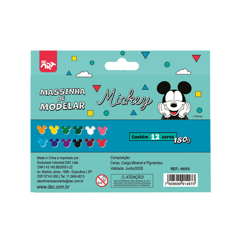 Massinha de Modelar Mickey 12 Cores