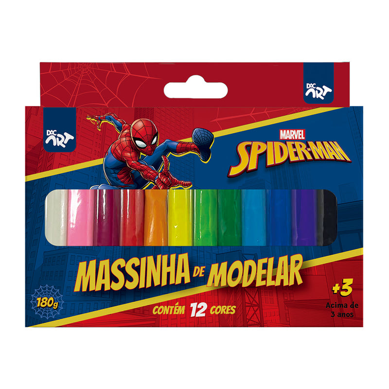 Massinha de Modelar Homem Aranha 12 Cores