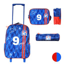 Kit Mochila de Rodinha Infantil Futebol