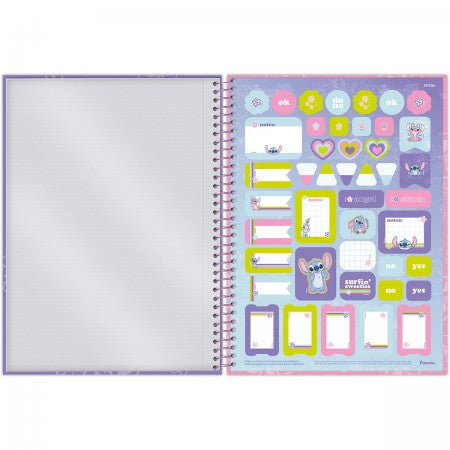 Caderno Universitário CD Stitch 10 Matérias