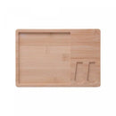 Conjunto 4 Peças para Queijo com Bandeja de Bambu