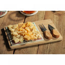 Conjunto 4 Peças para Queijo com Bandeja de Bambu