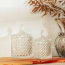 Potiche Decorativo de Cristal Com Tampa Litt 10,5x10,5x17,5cm