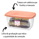 Pote Fácil Retangular Sortido 580mL