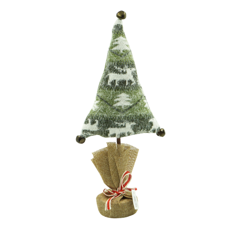 Árvore Natalina Tecido Verde 39cm