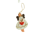 Enfeite Natalino Anjos em Resina 11x7cm