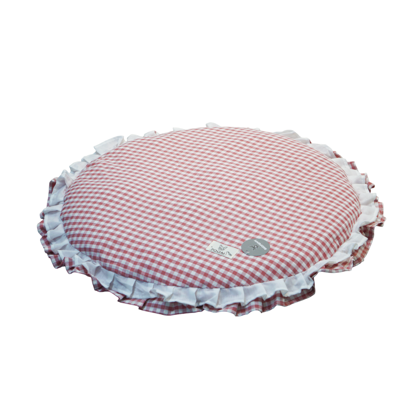 Almofada para Pet Quadriculada Redonda 60cm