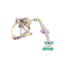 Guia com Peitoral Xadrez M 1,5x120cm