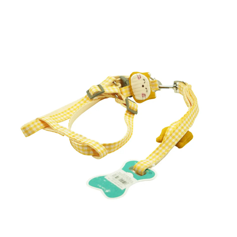 Guia com Peitoral Xadrez M 1,5x120cm