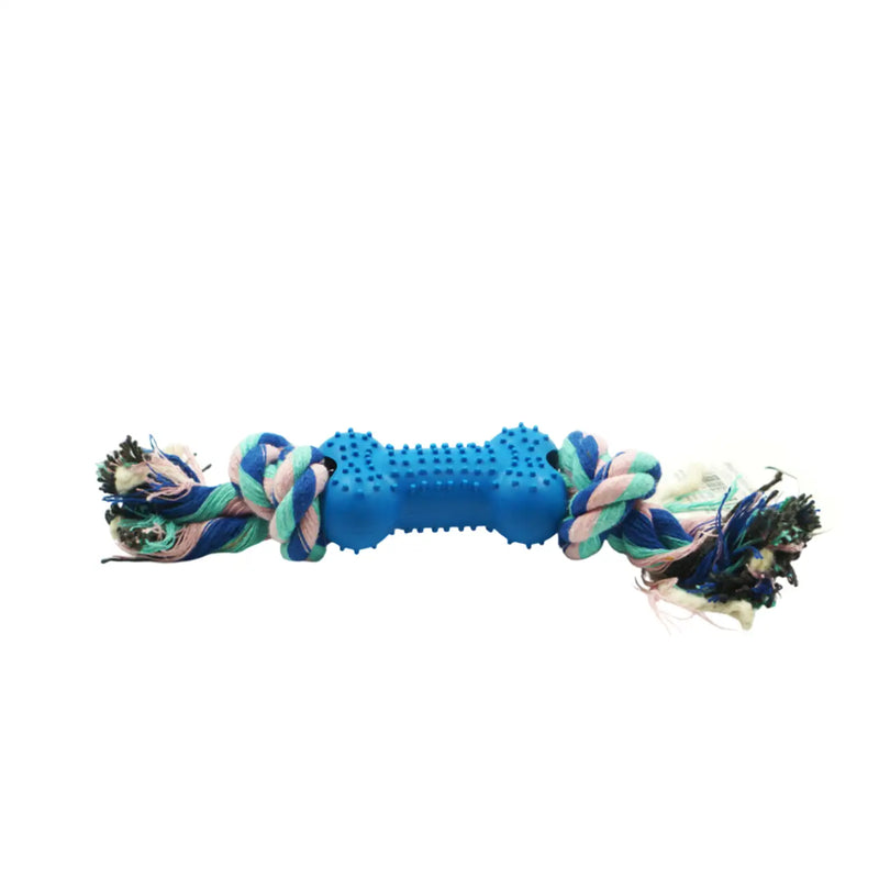 Brinquedo para Pet Osso Borracha com Corda